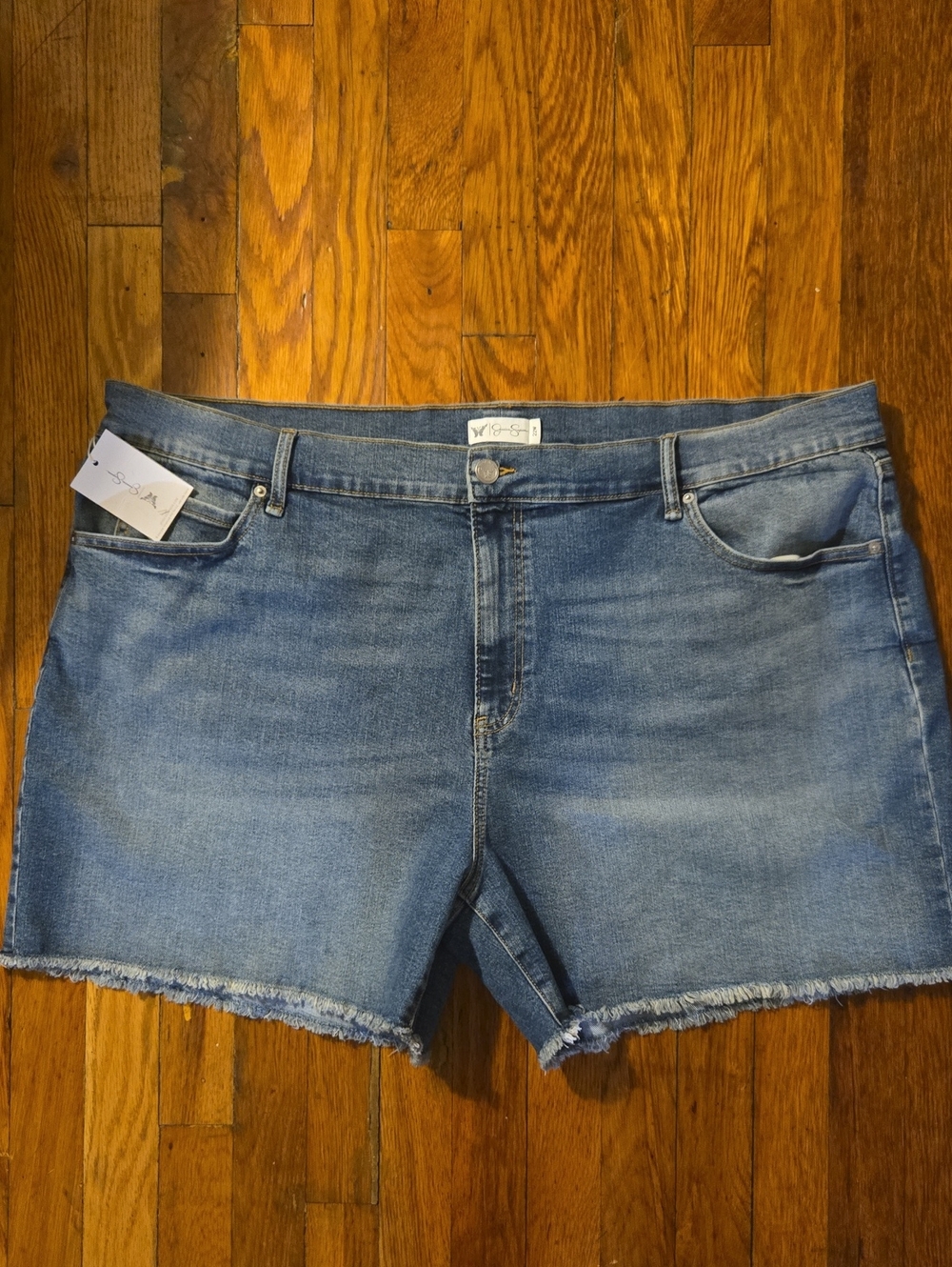 Jessica Simpson High Rise Denim Cut-Off Shorts In Size 22W